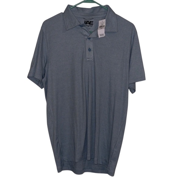 🌹NWT:American Eagle Outfitters Men's Blue Polo Shirt - Picture 1 of 7